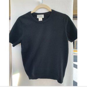 black cashmere short sleeve